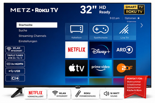 Metz blue 32mte3021z - blue, hd