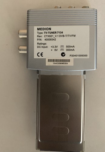Medion tuner 7134 pcmcia - medion, tv-tuner